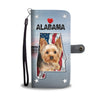 Cute Yorkshire Terrier Print Wallet CaseAL State