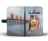 Cute Yorkshire Terrier Print Wallet CaseAL State