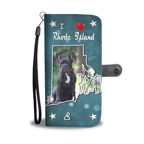 French Bulldog Print Wallet CaseRI State