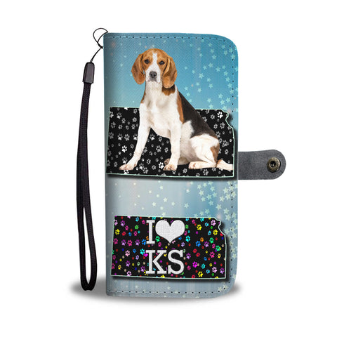 Beagle On Paws Print Wallet CaseKS State