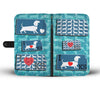 Dachshund Dog Pattern Print Wallet CaseKS State