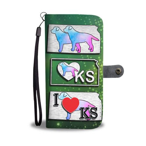 Labrador Dog Art Print Wallet CaseKS State