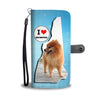 Lovely Pomeranian Dog Print Wallet CaseNH State