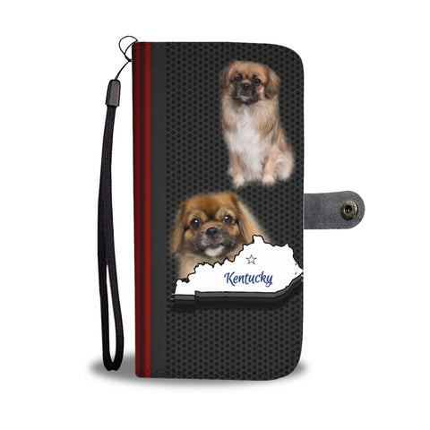 Tibetan Spaniel Print Wallet CaseKY State