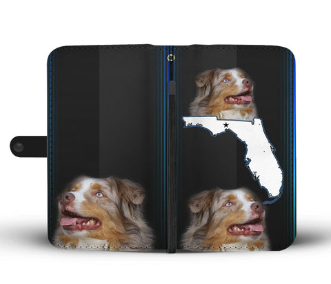 Australian Shepherd Print Wallet CaseFL State