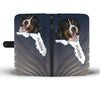 Bernese Mountain Dog Print Wallet CaseFL State