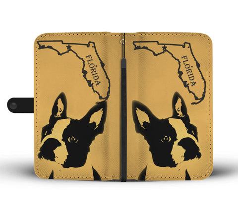 Awesome Boston Terrier Art Print Wallet CaseFL State