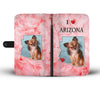 Lovely Chihuahua Print Wallet CaseAZ State