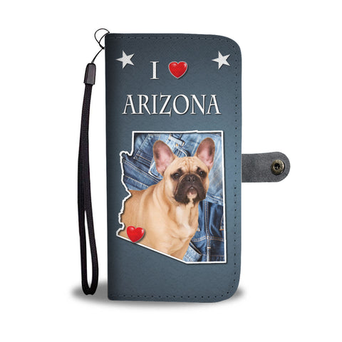 Lovely French Bulldog Print Wallet CaseAZ State