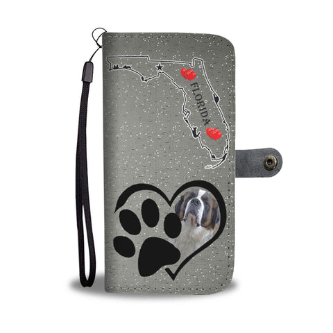 Saint Bernard Print Wallet CaseFL State