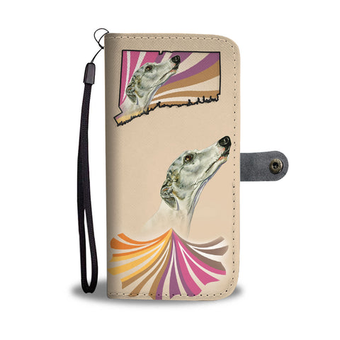 Amazing Whippet Dog Print Wallet CaseCT State