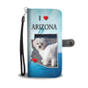 Lovely Maltese Dog Print Wallet CaseAZ State