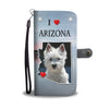 Cute West Highland White Terrier Print Wallet CaseAZ State