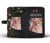 Yorkshire Terrier On Black Print Wallet CaseAZ State