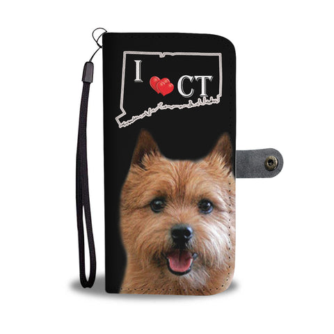 Norwich Terrier Print Wallet CaseCT State