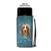 Cute Basset Hound Print Wallet CaseNV State