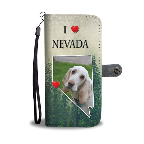 Lovely Basset Hound Print Wallet CaseNV State