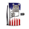 British Shorthair Cat Print Wallet CaseCT State