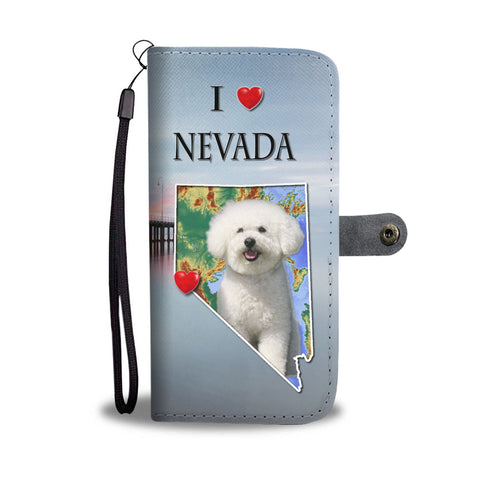 Lovely Bichon Frise Print Wallet CaseNV State