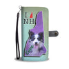 Border Collie Dog Print Wallet CaseNH State