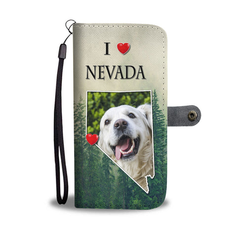 Cute Golden Retriever Print Wallet CaseNV State