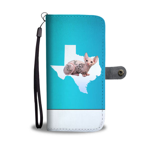 Sphynx Cat Print Wallet CaseTX State