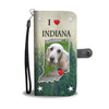 Cute Basset Hound Print Wallet CaseIN State