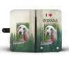 Cute Basset Hound Print Wallet CaseIN State