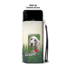 Cute Basset Hound Print Wallet CaseIN State