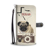 Pug Dog Print Wallet CaseTX State