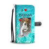 Cute Beagle Dog Print Wallet CaseIN State