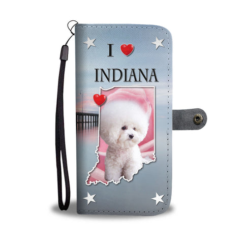 Lovely Bichon Frise Print Wallet CaseIN State