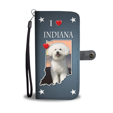 Cute Bichon Frise Print Wallet CaseIN State