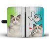 Ragdoll Cat Print Wallet CaseTX State