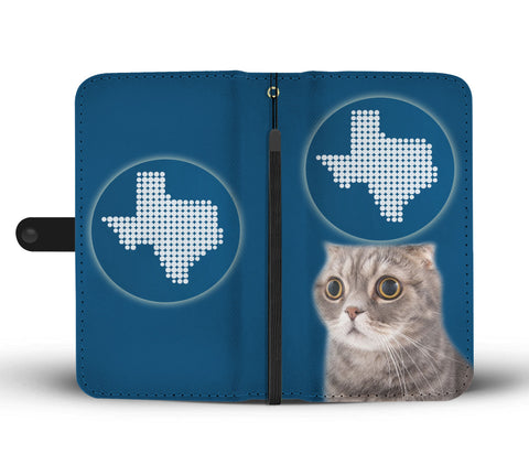 Scottish Fold Cat Print Wallet CaseTX State