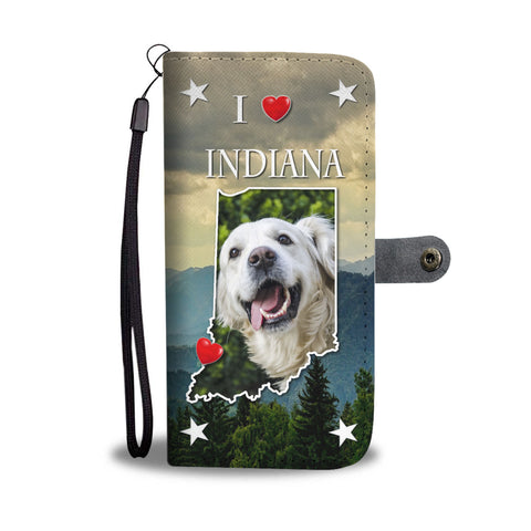 Cute Golden Retriever Print Wallet CaseIN States