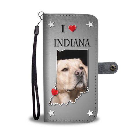 Cute Labrador Retriever Print Wallet CaseIN State