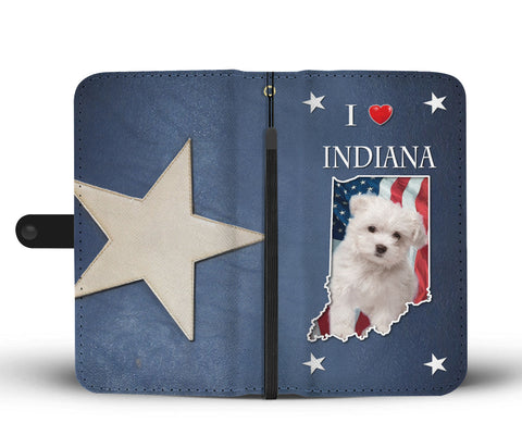 Lovely Maltese Dog Print Wallet CaseIN State