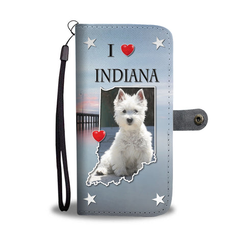 Lovely Westie Dog Print Wallet CaseIN State