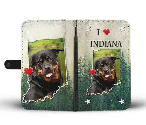 Rottweiler Dog Print Wallet CaseIN States