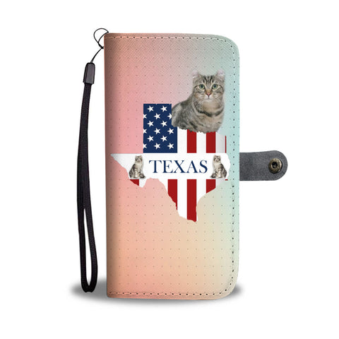 American Curl Cat Print Wallet CaseTX State