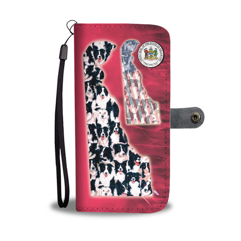 Border Collie In Lots Print Wallet CaseDE State