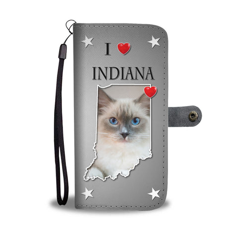 Cute Ragdoll Cat Print Wallet CaseIN State