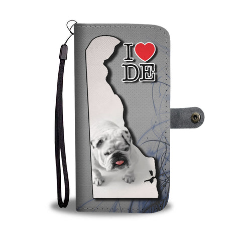 Cute Bulldog Puppy Print Wallet CaseDE State