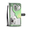 Cute Bulldog Puppy Print Wallet CaseID State