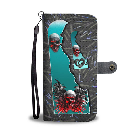 Gun And Skull Print Limited Edition Wallet CaseDE State