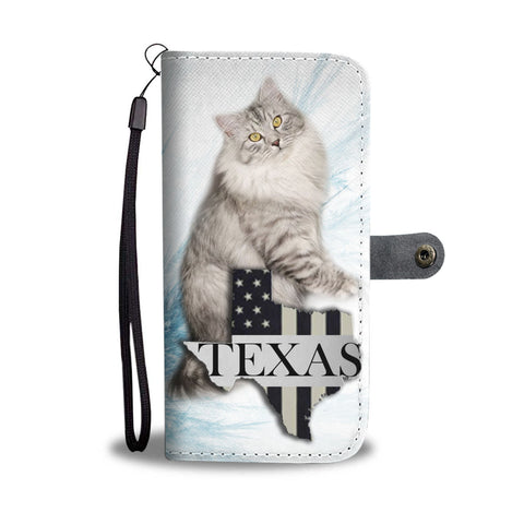 Siberian Cat Print Wallet CaseTX State