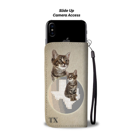 Manx Cat Print Wallet CaseTX State