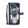 Sphynx Cat Print Wallet CaseGA State