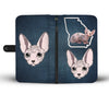 Sphynx Cat Print Wallet CaseGA State